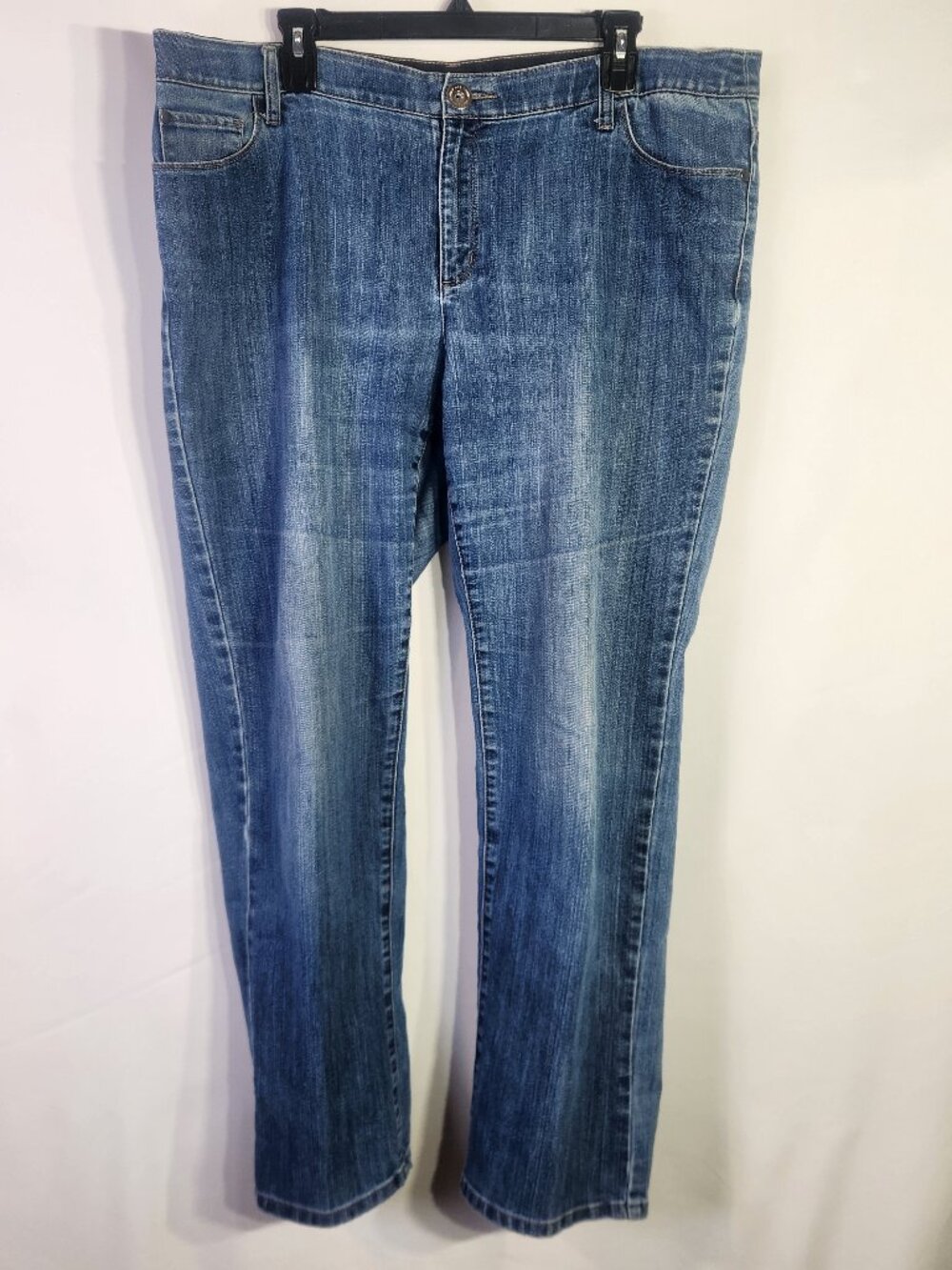 CJ Banks Women’s Y2K Stretch Light/Medium Wash Blue Jeans – Size 16W
